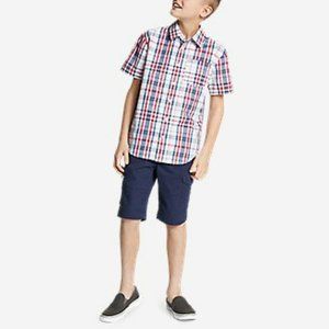 Eddie Bauer Boy's Plaid Short-Sleeve Shirt